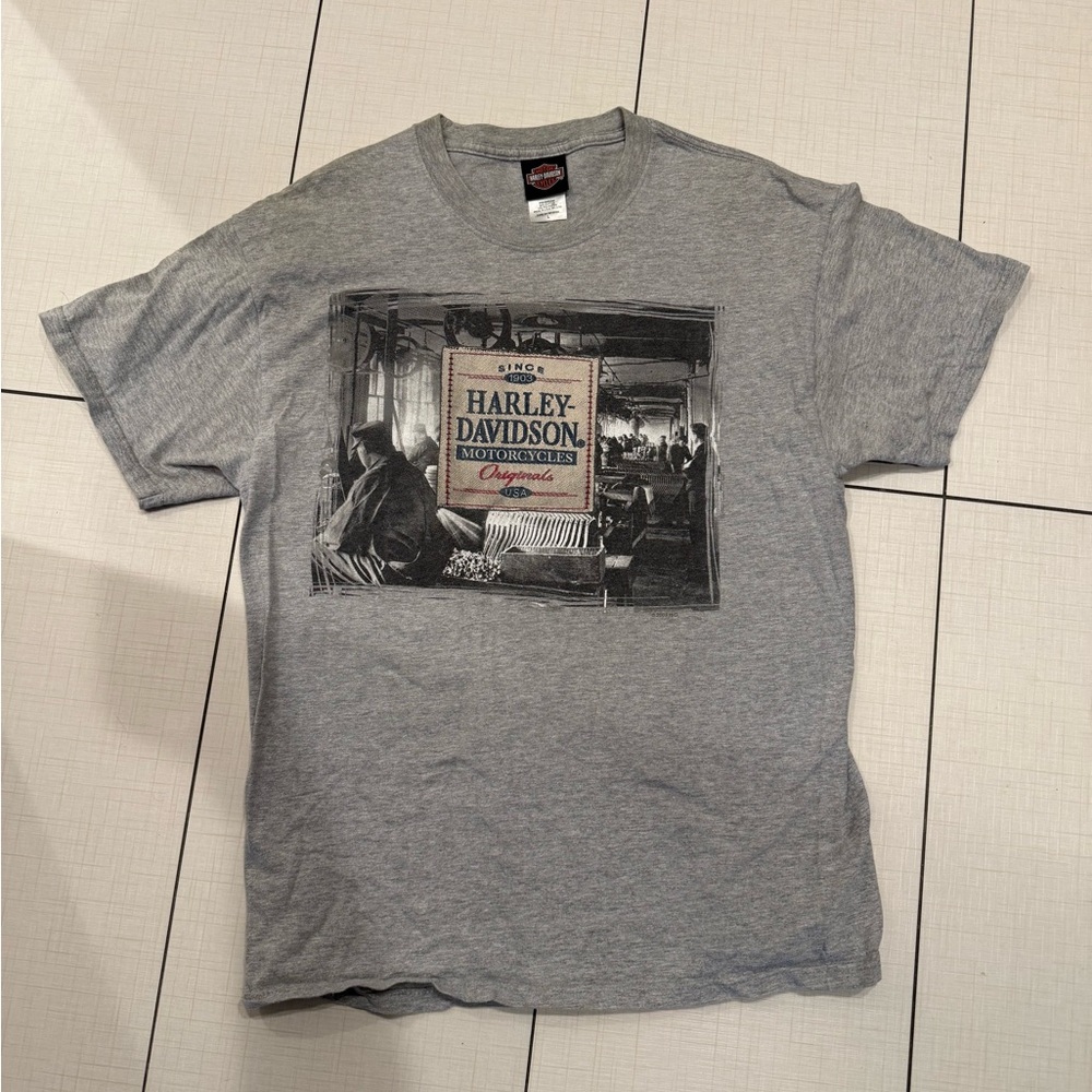 Vintage Harley-Davidson Originals Grey T Shirt Size Large Y2K